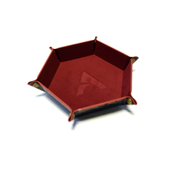 Alphaspel: Hexagon Dice Tray Dragonskin - Burgundy