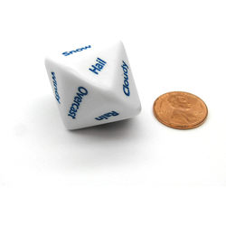 Weather Dice 1-14 White/blue D14
