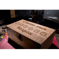 Large Dice Box: Choose Your Weapon (Pine)