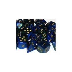 Gemini: Blue-Green w/gold (36-dice set)