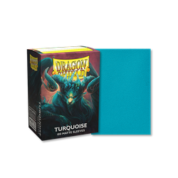 Card Sleeves Standard Matte Turquoise (100 in box) (Dragon Shield)