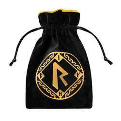 Dice Bag: Runic Bag (Black & Golden Velour)