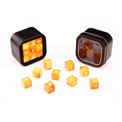 D6 Series: Marble, Orange & Yellow - 18-die Set
