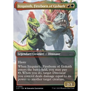 Magic löskort: The Lost Caverns of Ixalan: Itzquinth, Firstborn of Gishath (alternative art)