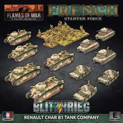 French Renault Char B1 Tank Company - Early War Starter Force (plastic)