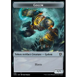 Magic löskort: Commander: Phyrexia: All Will Be One: Golem Token (A */* Haste) // The Monarch