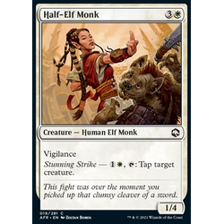 Magic löskort: Adventures in the Forgotten Realms: Half-Elf Monk (Foil)