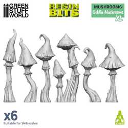 Green Stuff World: Goblin Mushrooms XL - 3D Printed