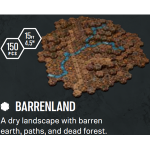 Lorescape Modular Hex-terrain Biome Set: Barrenland