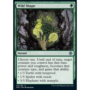 Magic löskort: Adventures in the Forgotten Realms: Wild Shape (Foil)