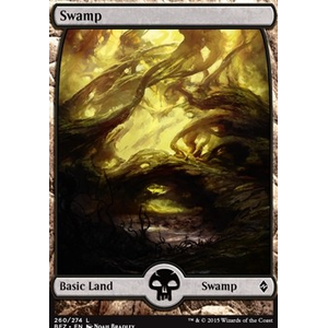 Magic löskort: Battle for Zendikar: Swamp (V.1)