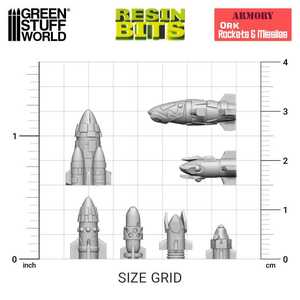 Green Stuff World: Ork Rockets & Missiles - 3D Printed