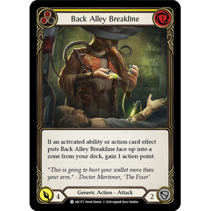 FaB Löskort: Arcane Rising: Back Alley Breakline (Yellow)