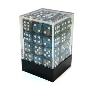 Vaettir Workshop: D6 Dice Cube 12mm Blue-Gray/white (36)