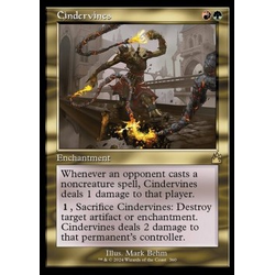 Magic löskort: Ravnica Remastered: Cindervines (alternative art)