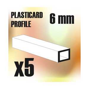 ABS Plasticard - Profile SQUARED TUBE 6mm