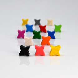 Game Pieces: Star-Mini - Blue (Wood) (10)