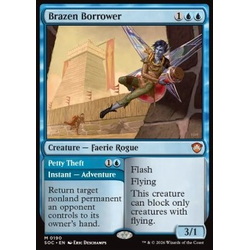 Magic löskort: Commander: Secrets of Strixhaven: Brazen Borrower // Petty Theft