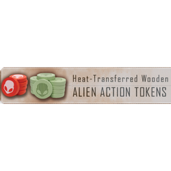 On Mars: Alien Invasion - Wooden Alien Action Tokens (15)