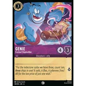 Lorcana Löskort: Azurite Sea: Genie - Excited Shipbuilder