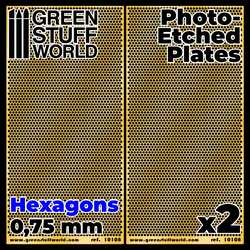 Photo-etched Plates - Medium Hexagons (0,75mm)