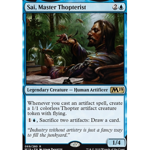 Magic löskort: Core Set 2019: Sai, Master Thopterist (Foil)