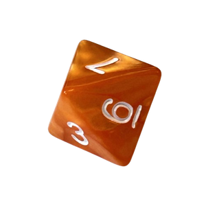 Pearl Dice: Orange/White (d8)
