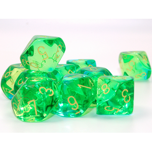Gemini™  Translucent Green-Teal/yellow (10-die set)