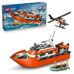 LEGO City Kustbevakningens räddningsbåt och helikopter 60504