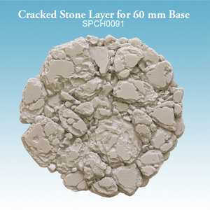 Spellcrow: Cracked Stone Layer for 60 mm Base (1)