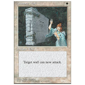 Magic löskort: 4th Edition: Animate Wall