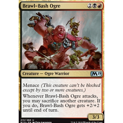 Magic löskort: Core Set 2019: Brawl-Bash Ogre (Foil)