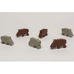 Spelpjäs: Boar - brown (10st)