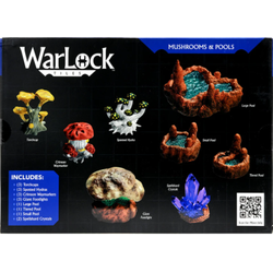 WarLock Tiles: Caverns Accessory - Mushrooms & Pools