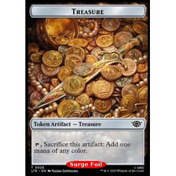 Magic löskort: The Lord of the Rings: Tales of Middle-earth: Treasure Token // Food Token (Surge Foil)