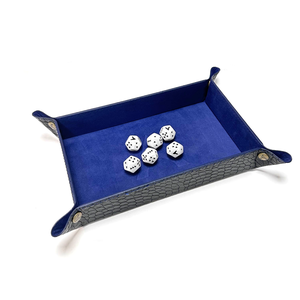Alphaspel: Rectangular Dice Tray Dragonskin - Dark Blue