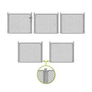 3D Printed set - Chain Link Fences 50mm (5) (1:48-1:35)