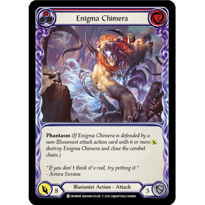 FaB Löskort: Monarch 1st Edition: Enigma Chimera (Red) (Rainbow Foil)