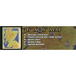 Hammer of the Scots: 36x36 Deluxe Neoprene Map