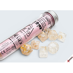 Lab Dice Borealis Champange/White Luminary (7-Die set) + Bonus Die