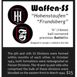 BattleDice 16mm Waffen-SS Series: 9th & 10th SS Panzer Divisions (2 st)