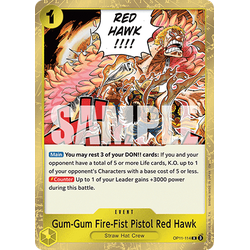 One Piece Löskort: A Fist of Divine Speed: Gum-Gum Fire-Fist Pistol Red Hawk (V.1)