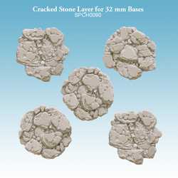 Spellcrow: Cracked Stone Layers for 32 mm Bases (5)