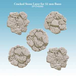 Spellcrow: Cracked Stone Layers for 32 mm Bases (5)