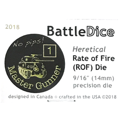 BattleDice 14mm Heretical ROF Die - Black (1)