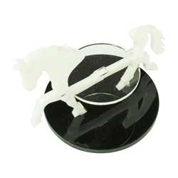 LITKO Warhorse Character Mount with 50mm Circular Base, White