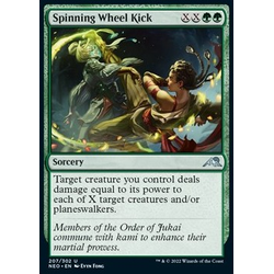 Magic löskort: Kamigawa: Neon Dynasty: Spinning Wheel Kick (Foil)
