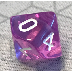 Transparent: Purple/White (D10)