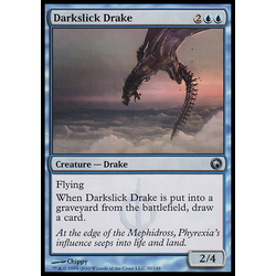 Magic löskort: Scars of Mirrodin: Darkslick Drake (Foil)