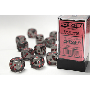 Translucent: Smoke/red (12-die set)